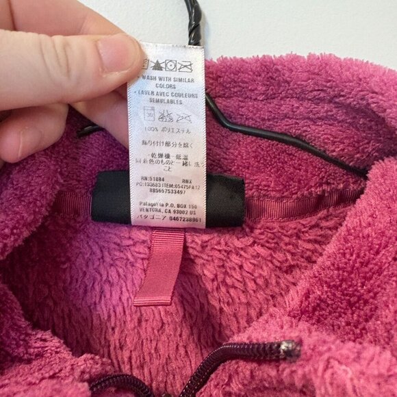 Patagonia Fleece Sweater Zip Jacket Girls' Size L Purple Pink Outdoor - Picture 10 of 11